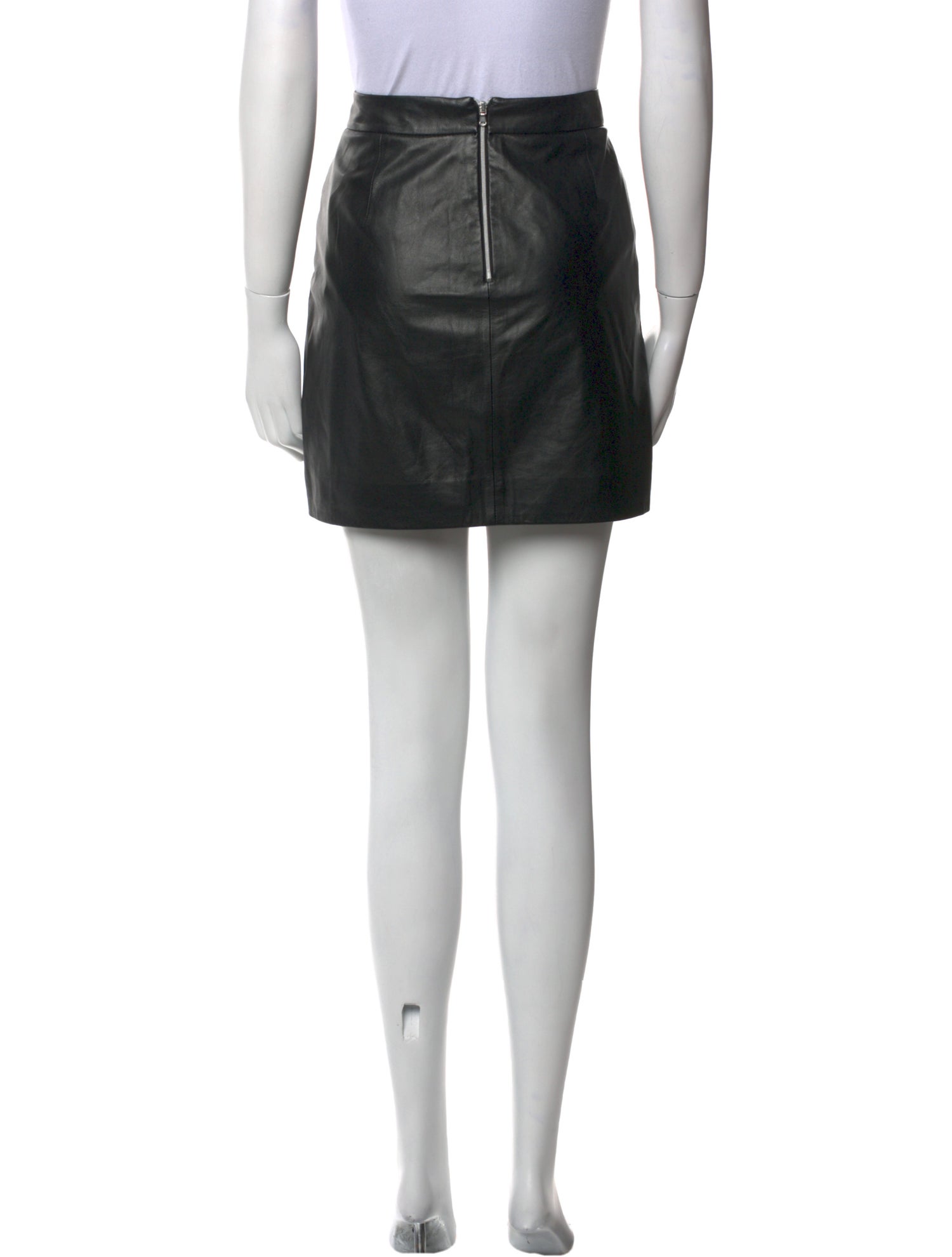 L'Agence Leather Mini Skirt